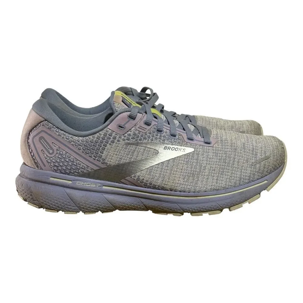 Brooks Ghost 14 Running Shoes Lavender Gray Women's 9.5 Neutral Cushion Sneakers